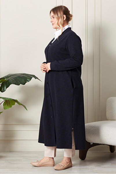 Ferace Women's Plus Size Seasonal High Quality Steel Long Cardigan