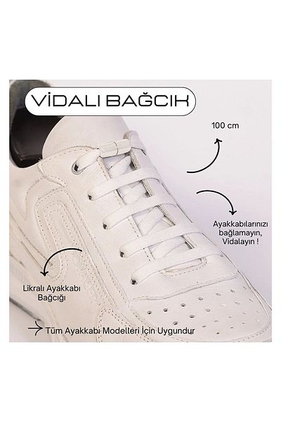 AiryFooT 100 cm Elastic Screw Practical Lacing Sports Shoes - Pair Set