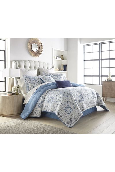 Hotel Linen Klub 3-Piece Barcelona Duvet Cover Set, 300TC Cotton Sateen, Digital Printed Design