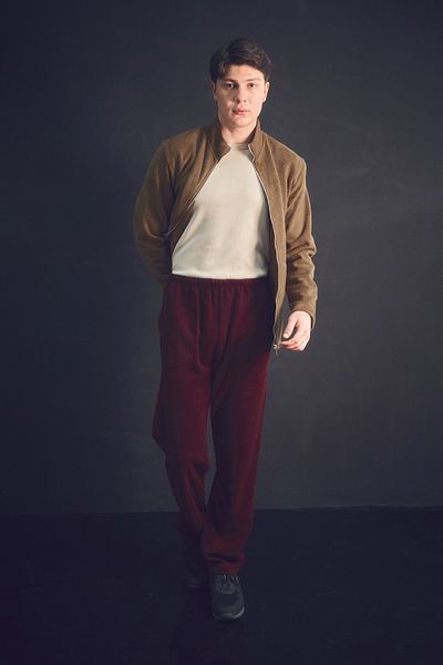 Fulla Moda Pantaloni de sport din lână cu buzunar elastic în talie