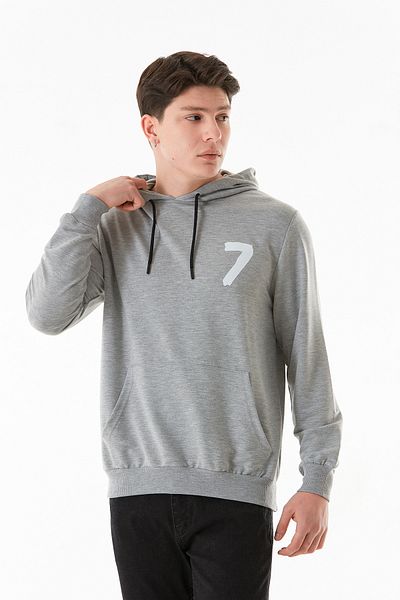 Fulla Moda Φούτερ με κουκούλα 7 εμπριμέ καγκουρό