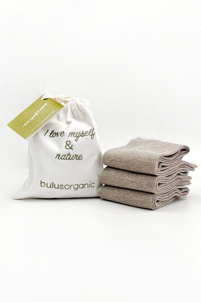 Buluş Organik 3-Piece Cotton Combed Lycra Men's Socks