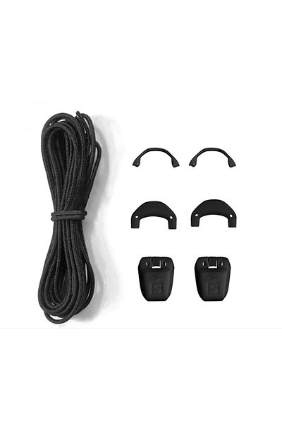 AiryFooT Outdoor, Sports Shoelaces, Smart Laces 120 cm 1 Pair (Black)