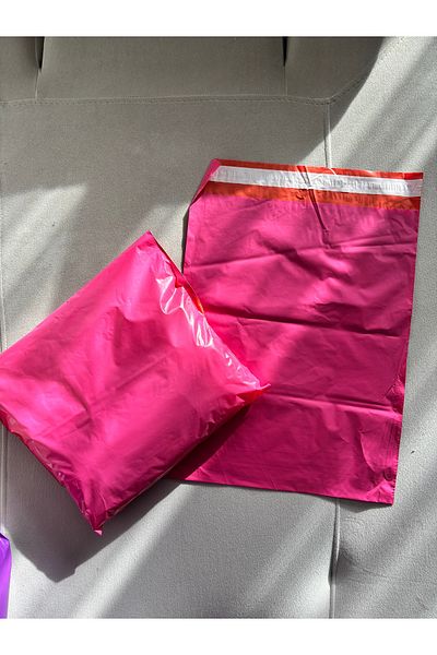 Hayal.kirtasiyesi 5 Pink Cargo Bags - 30X37.5 Cm, Large Size Gift Bags Without Pockets