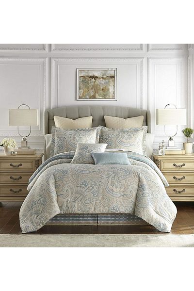 Hotel Linen Klub 3-Piece Paislay Duvet Cover Set, 300TC Cotton Sateen, Digital Printed Design