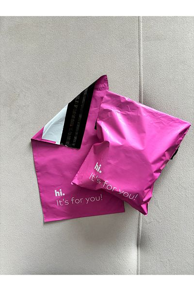 Hayal.kirtasiyesi Pink Cargo Bag 18X24 cm 5 Pieces Colorful Cargo Bag Without Pockets, Small Size/ Gift Package