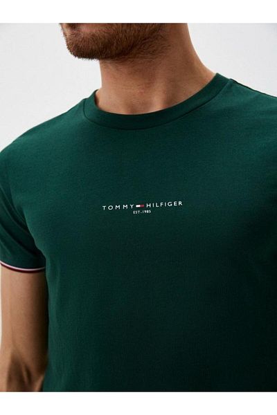 Tommy Hilfiger TIPPED CUFF LOGO REGULAR SLIM FIT T-SHIRT