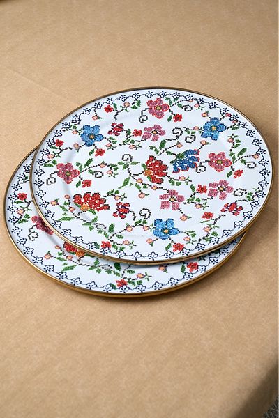 Miss Betty Piraye Enameled 2-Piece Serving Plate 30 cm