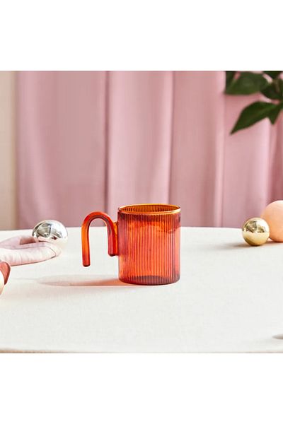 Karaca Miracle, Glass Mug, 320ML, Brown