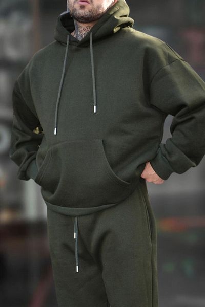 BayBayan Ανδρικό Premium Model Unprinted Oversize φούτερ