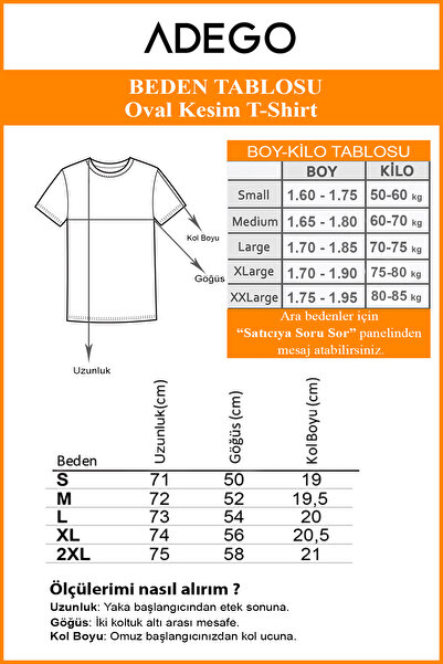 ADEGO Men's Blue Oval Cut Crew Neck T-Shirt