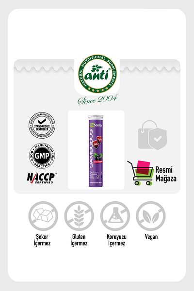 anti Zinsambu Sambucus Zinc-Vitamin C Effervescent Tablet