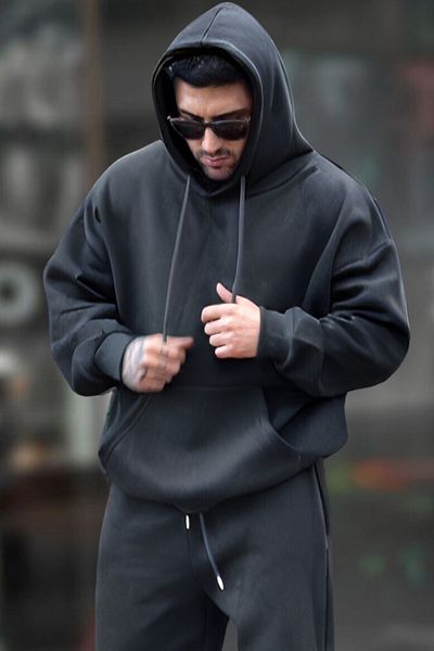 BayBayan Men's Premium Model Unprinted Oversize Sweatshirt