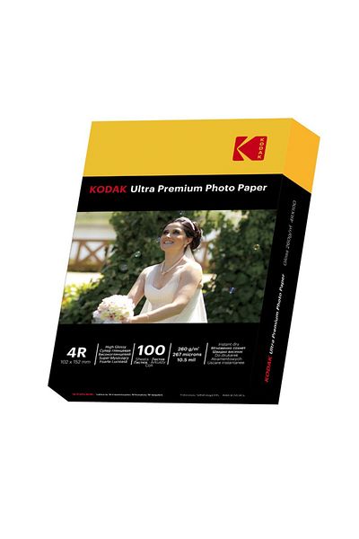 Kodak 260 GSM 4R(102X152mm) Ultra Premium Glossy Photo Paper - 100 Sheets