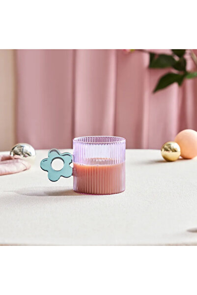 Karaca Miracle, Glass Mug, 360ML, Green Flower