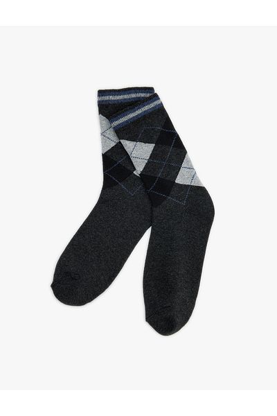 Koton Socket Socks Geometric Patterned