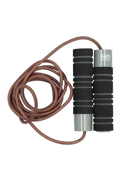 BODY SCULPTURE Leather Skip Rope with Weights 2.7m