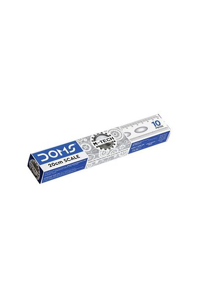 doms مقياس شفاف من سلسلة M مقاس 20 سم (عبوة من 10 قطع)