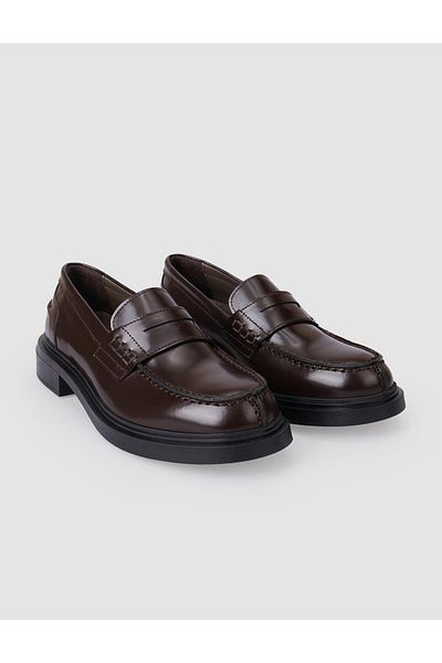 Cabani 100% Genuine Leather Brown Women's Loafer