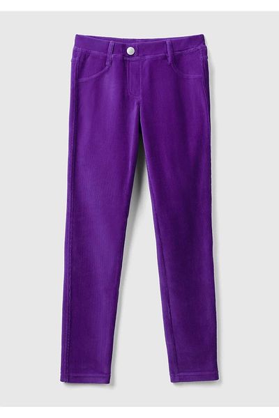 United Colors of Benetton Purple Velvet Girl's Jegging