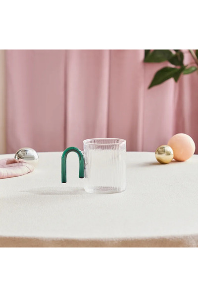 Karaca Miracle, Glass Mug, 320ML, Green