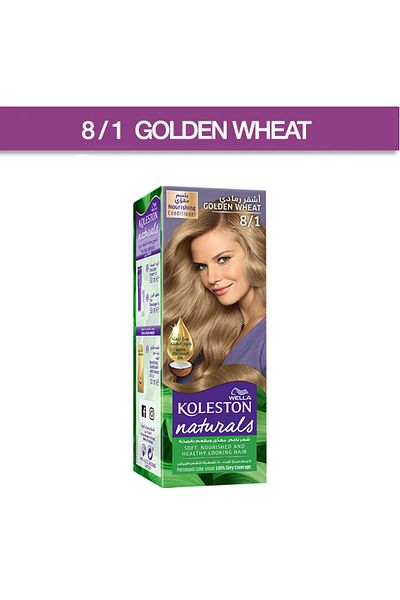 Wella Koleston Naturals Color Cream 8/1 Golden Wheat --- ويلا كولستون منعم صبغ 10-ملي لتر 17