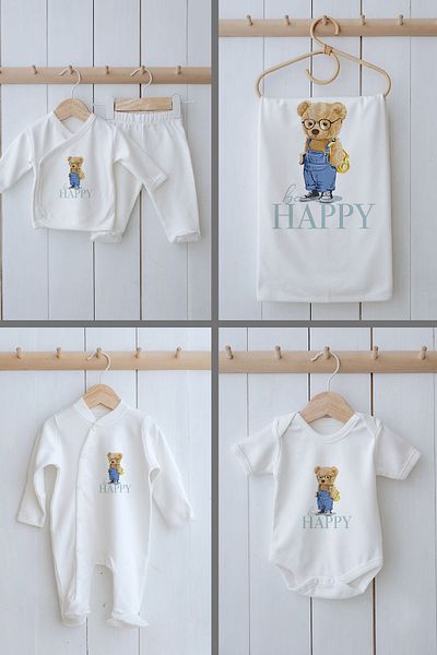 Tuğba Kuğu Organic 11-Piece Hospital Release - Pure Baby - Teddy Bear