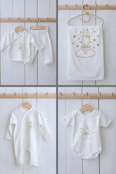 Tuğba Kuğu Organic 11-Piece Hospital Release - for Baby - Ballerina Rabbit