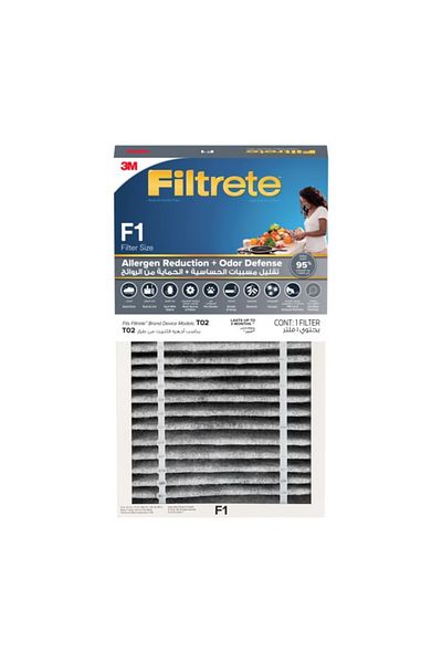 3M فلتر بديل لتقليل الروائح المسببة للحساسية F1 من Filtrete مقاس 4.6x17.8x30.8 سم