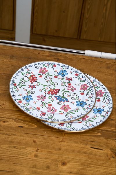 Miss Betty Piraye Enameled 2 Piece Cake Plate 20 cm