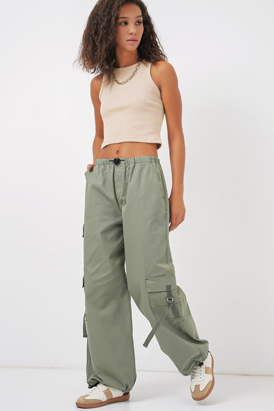 Bigdart 6691 Geniş Paça Kargo Pantolon - Çağla