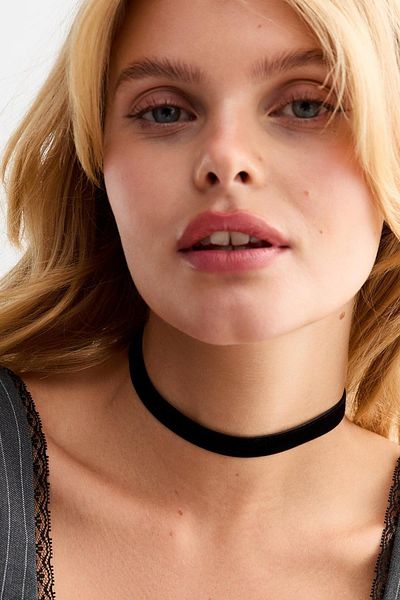 New Obsessions Black Velvet Choker Collar Necklace