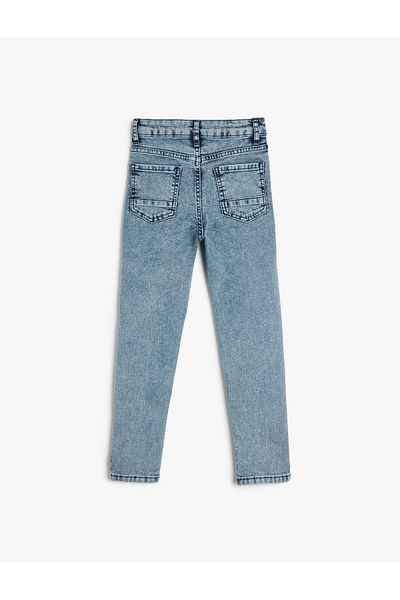 Koton Verstellbare elastische Baumwoll-Denim-Hose