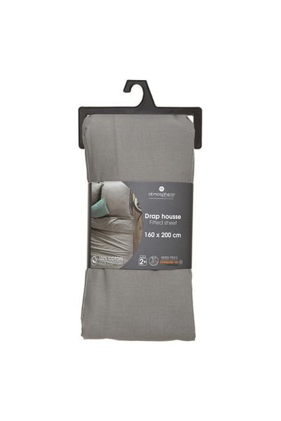 Atmosphera Cotton Fitted Sheet 160 x 200cm