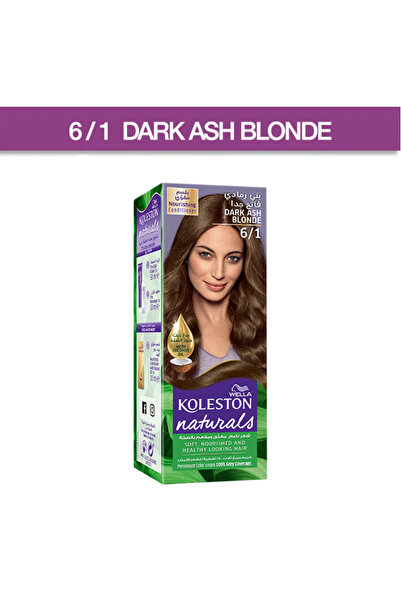 Wella Koleston Naturals Color Cream 6/1 Dark Ash Blonde --- ويلا كولستون سائل مظهر 50-ملي لتر 14
