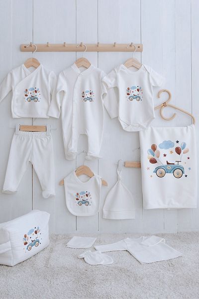 Tuğba Kuğu Organic 11-Piece Hospital Release - for Baby - Balloon Car