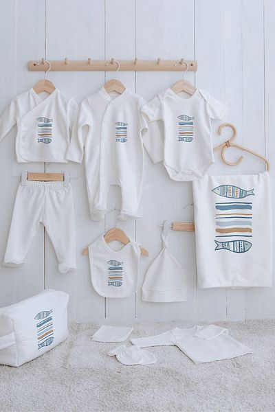 Tuğba Kuğu Pack of 11 Organic Hospital Outlets - Pure Baby Baby Fish