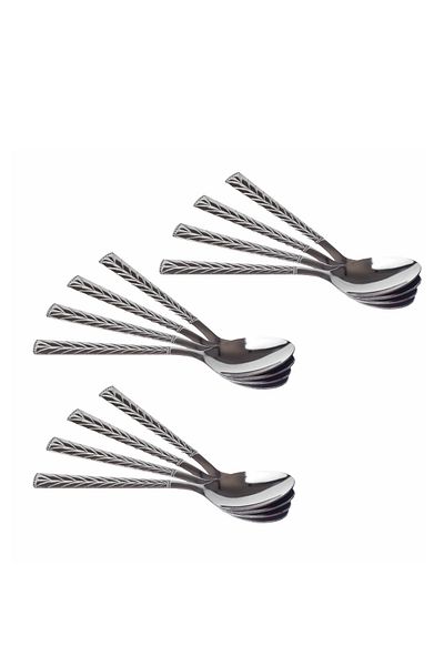 HIC 12-Piece Stainless Steel Dessert Spoon Set