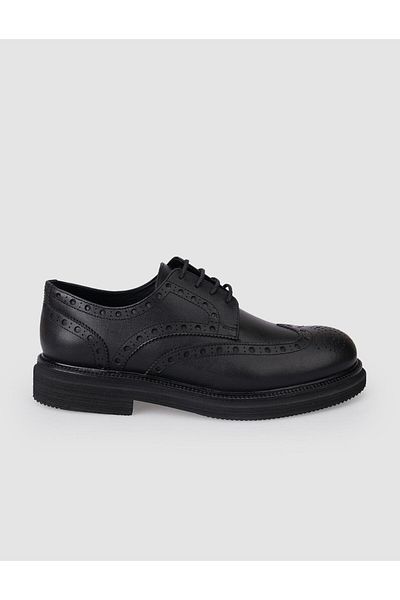 Cabani 100% Genuine Leather Black Men's Casual Shoes