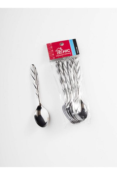 HIC 12-Piece Stainless Steel Dessert Spoon Set