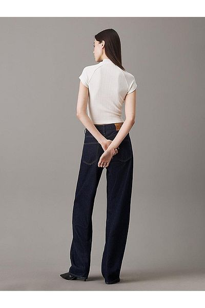Calvin Klein WARM TEXTURE RIB MOCKNECK TOP