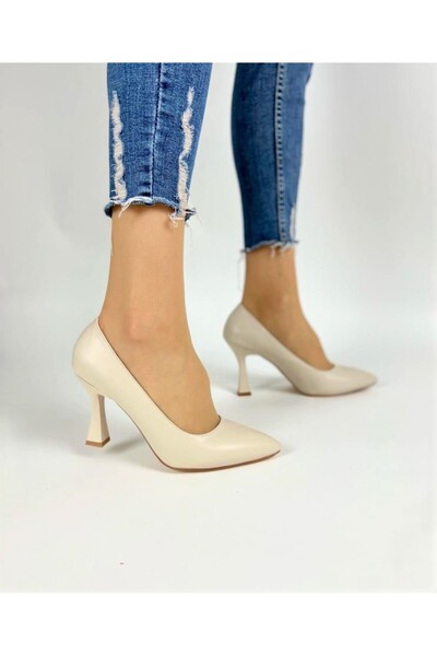 MRVN MERVINA Luna Model Pointed Toe Daily Use Heeled Shoes