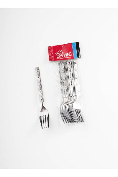 HIC 12-Piece Stainless Steel Dessert Fork Set