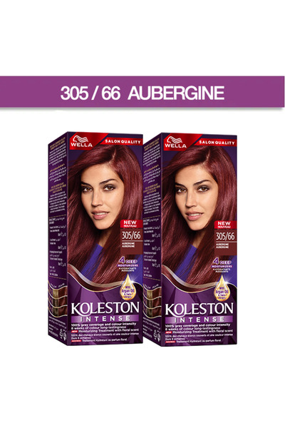 Wella كوليستون إنتنس ماكسي 305/66 - باذنجان - عبوة من قطعتين