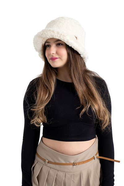 PANCHY CANKY Women's Plush Teddy Winter Bucket Hat - Warm and Stylish