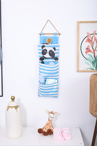 PH Prendi Home Panda με τύπωμα Οργανωτής πολλαπλών χρήσεων με 3 τσέπες, κρεμα...