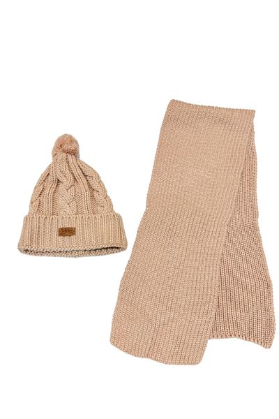 Benittokids 7017 Model Children's Pompom Beret Scarf Set