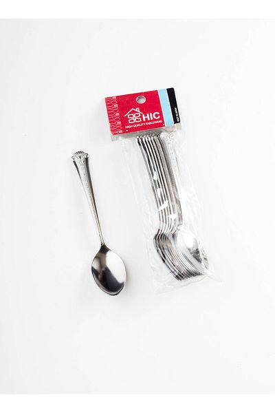 HIC 12-Piece Stainless Steel Dessert Spoon Set