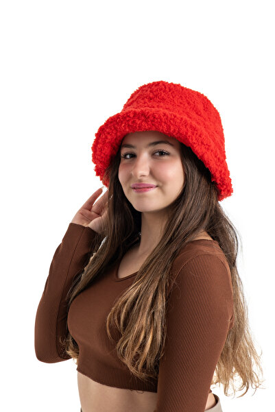 PANCHY CANKY Kadın Peluş Teddy Kışlık Bucket Şapka - Sıcacık ve Şık