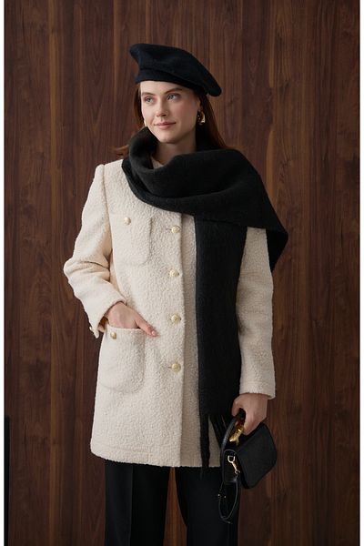 Fatma Atasoy Blazer Ecru Teddy Coat